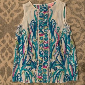 Never worn Lilly Pulitzer silk lona shell top